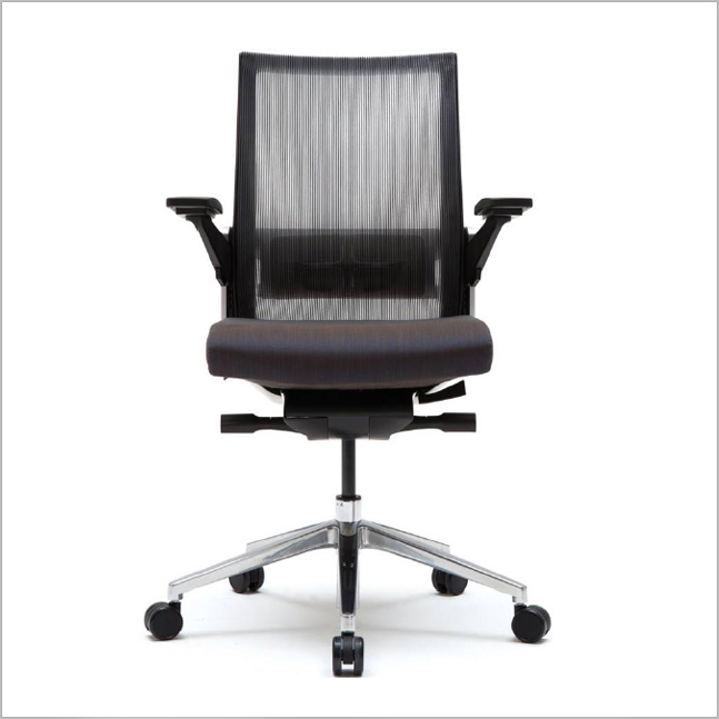 EX21-EZ - Meshback Leather Seat Mid Back